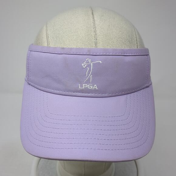 LPGA Strapback Sun Visor Cap Purple One Size Adjustable Lightweight - Picture 2 of 10